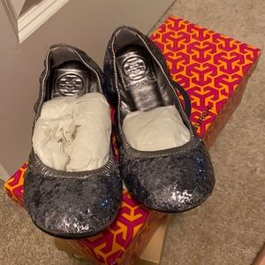 Tory Burch Eddie Glitter Flat